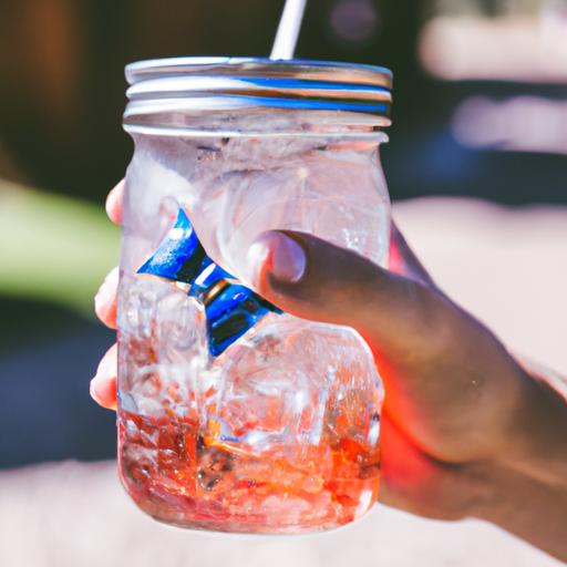 Sip on the refreshing and energizing Red Bull Italian soda on a hot summer day.